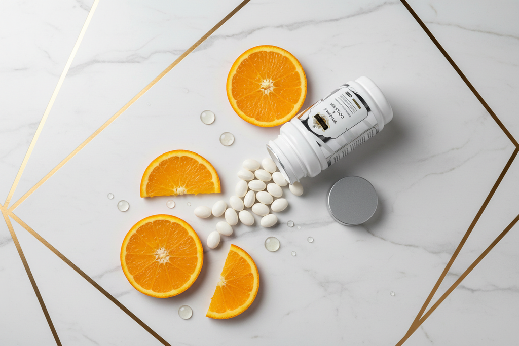 Vitamin C Collagen flat lay